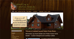 Desktop Screenshot of lakelandloghomes.com